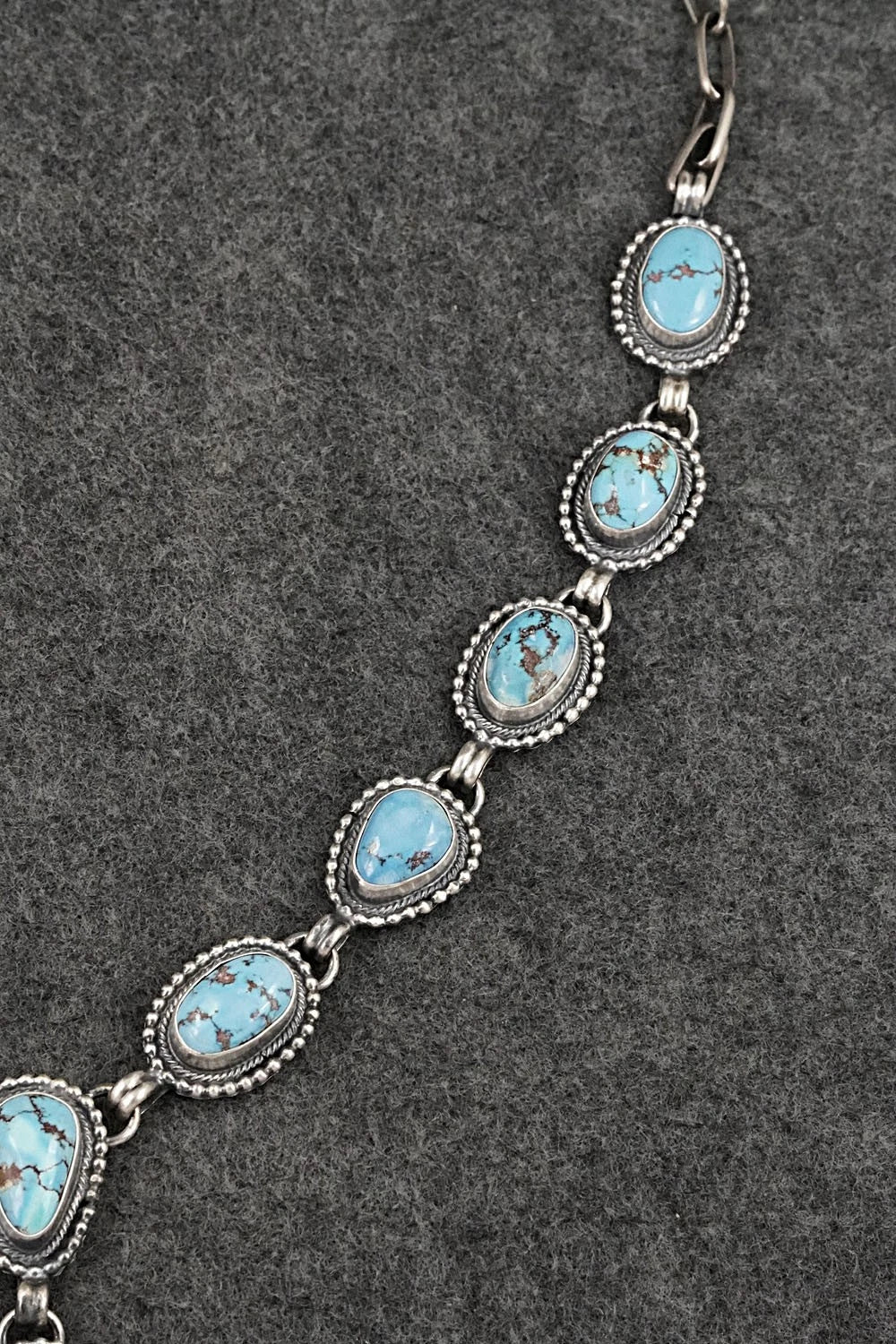 Turquoise & Sterling Silver Necklace and Earrings Set - Darrin Livingston