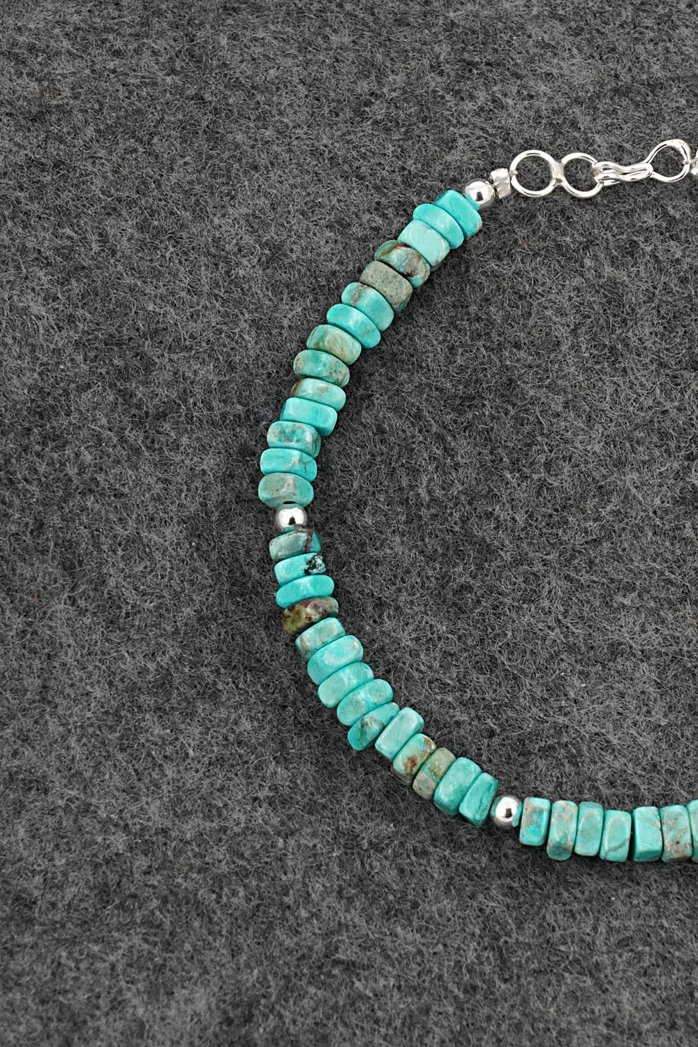 Turquoise & Sterling Silver Bracelet - Doreen Jake