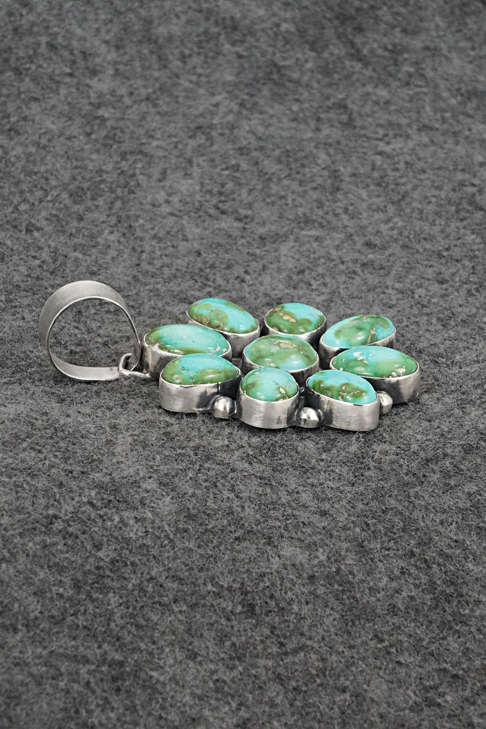 Turquoise & Sterling Silver Pendant - Bobby Johnson