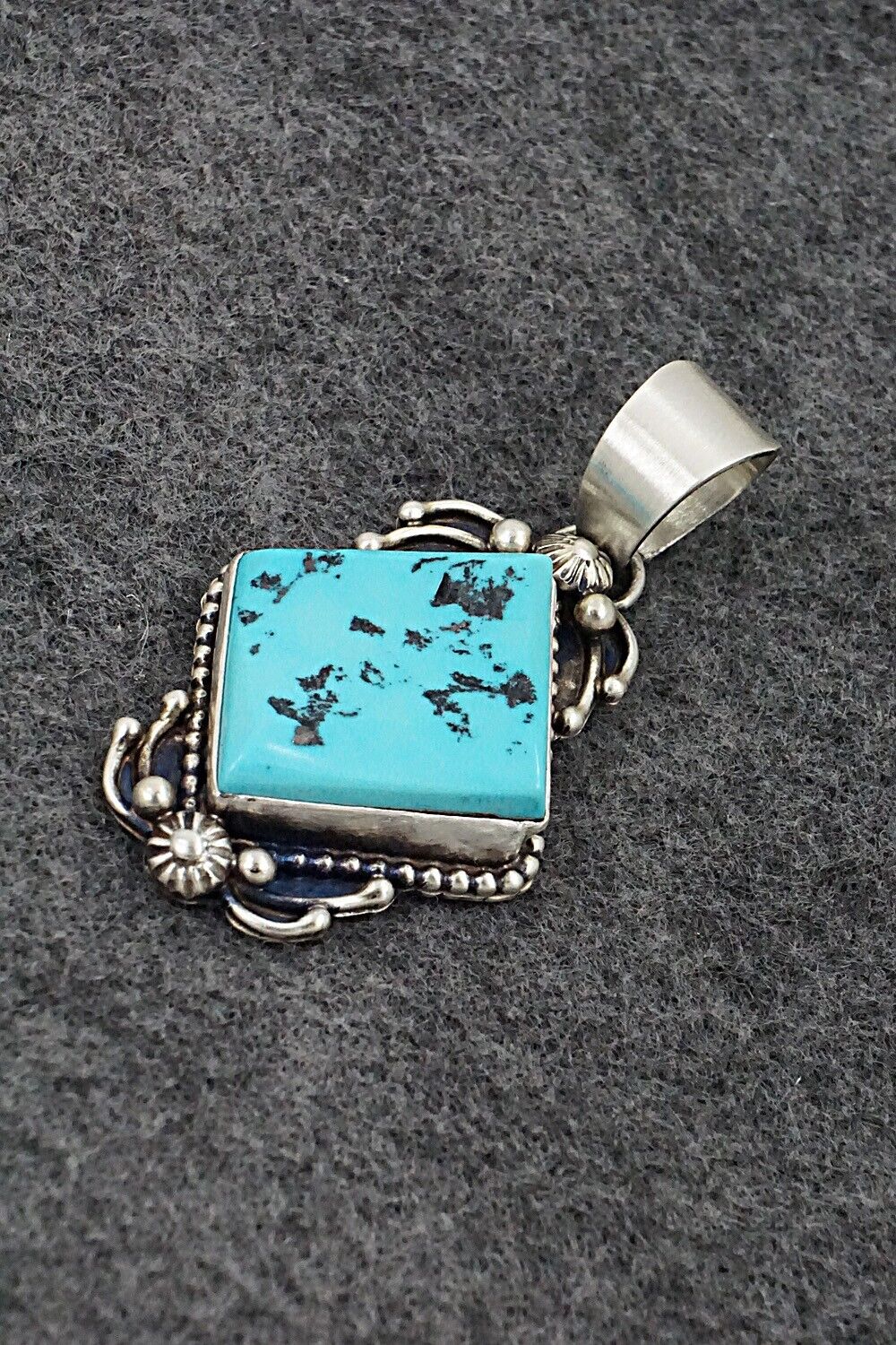 Turquoise & Sterling Silver Pendant - Kathleen Livingston