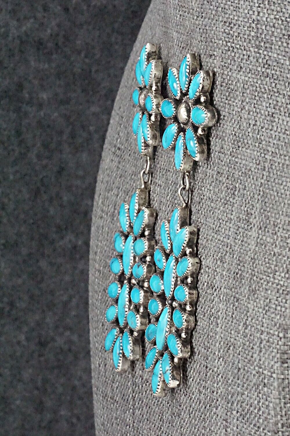 Turquoise & Sterling Silver Earrings - Anthony Skeets