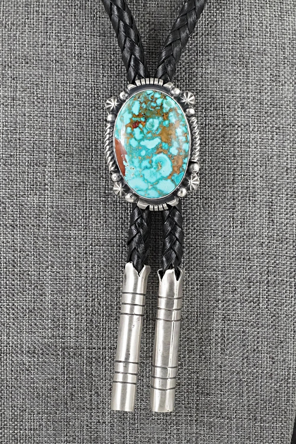 Turquoise & Sterling Silver Bolo Tie - Bob Becenti