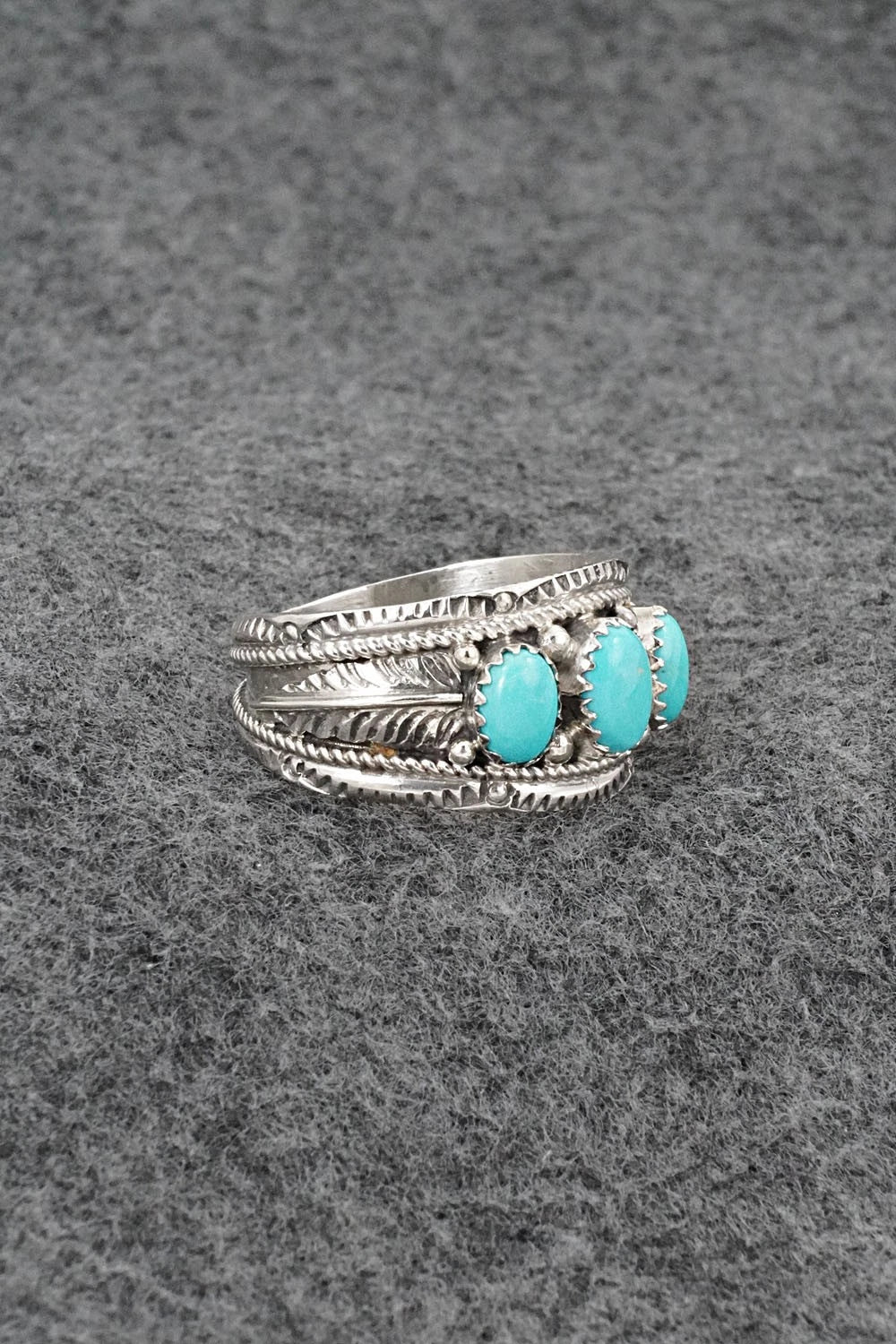 Turquoise & Sterling Silver Ring - Betty Begaye - Size 12.5