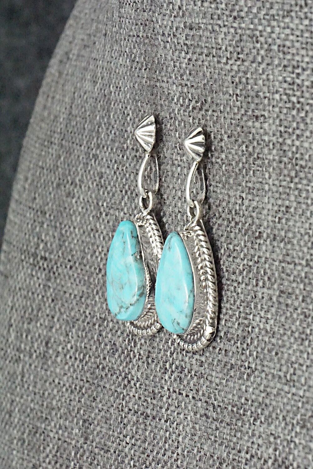 Turquoise and Sterling Silver Earrings - Sharon McCarthy