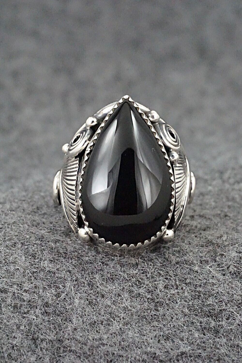 Onyx & Sterling Silver Ring - Darrell Morgan - Size 6.75