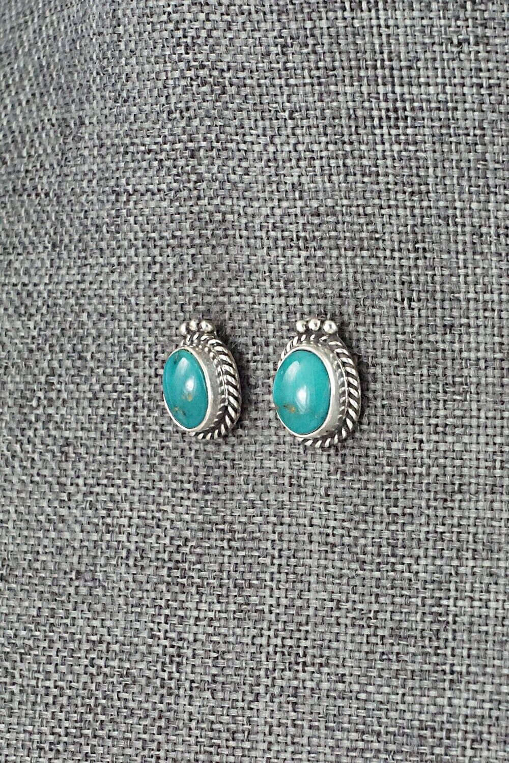 Turquoise & Sterling Silver Earrings - Rosemary Saunders