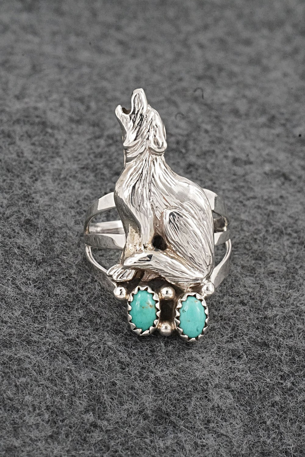 Turquoise & Sterling Silver Ring - Robert Martinez - Size 7.75