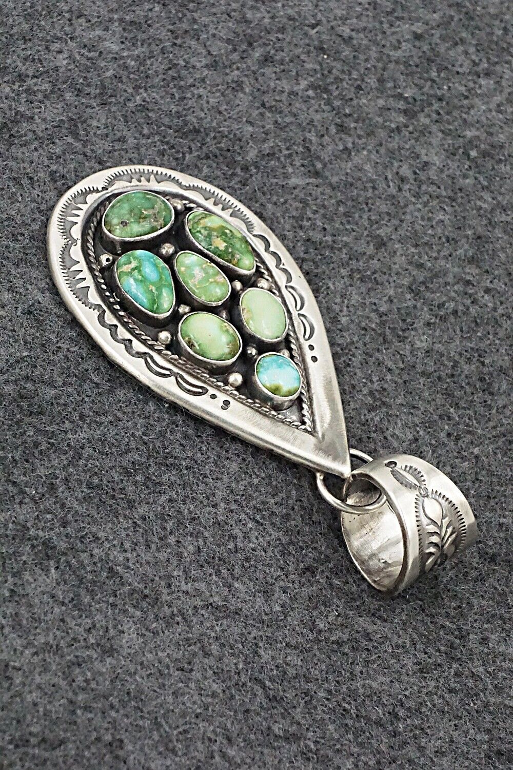 Turquoise & Sterling Silver Pendant - Samuel Yellowhair