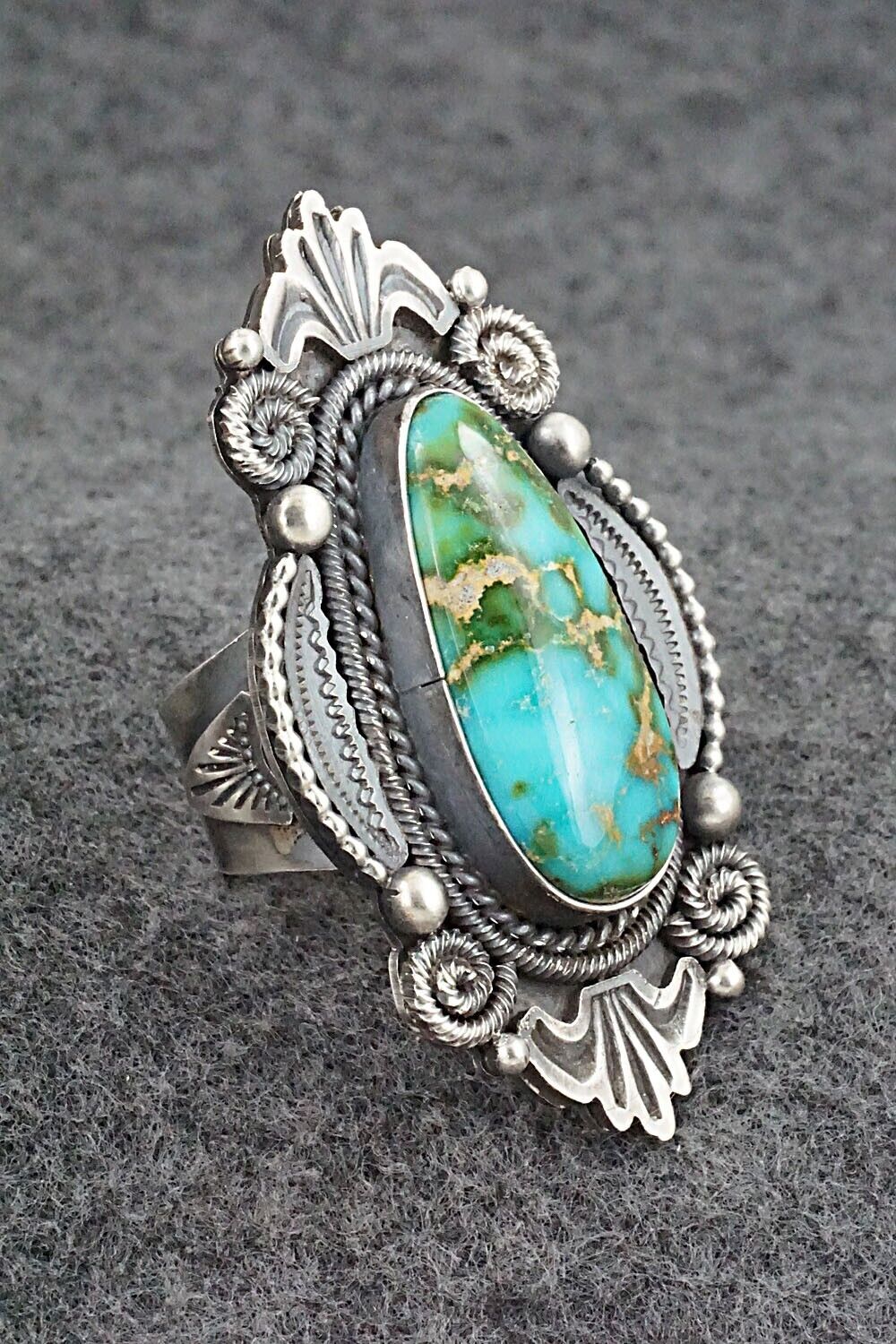 Turquoise & Sterling Silver Ring - Rosita Calladitto - Size 9