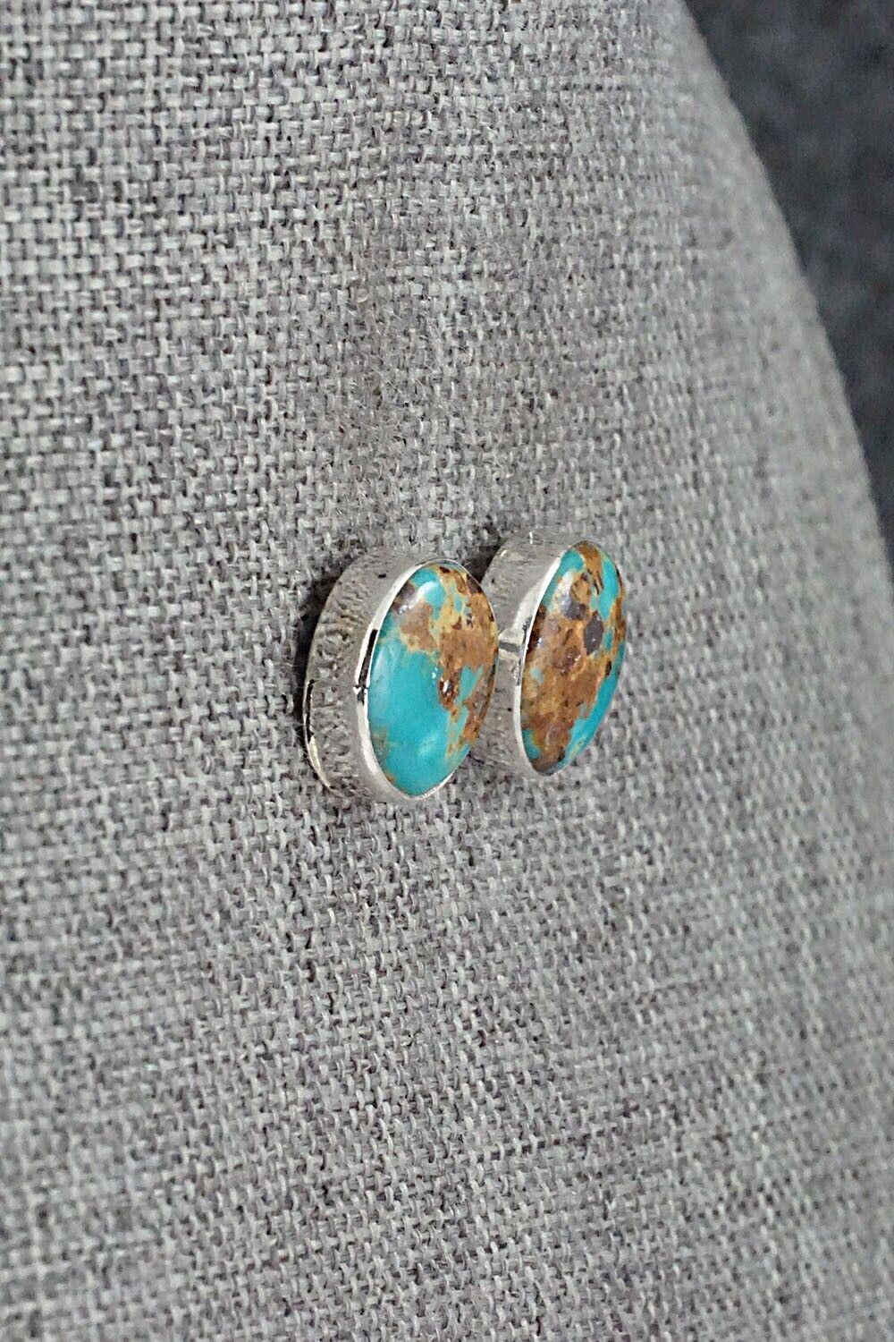 Turquoise & Sterling Silver Earrings - Marco Begaye