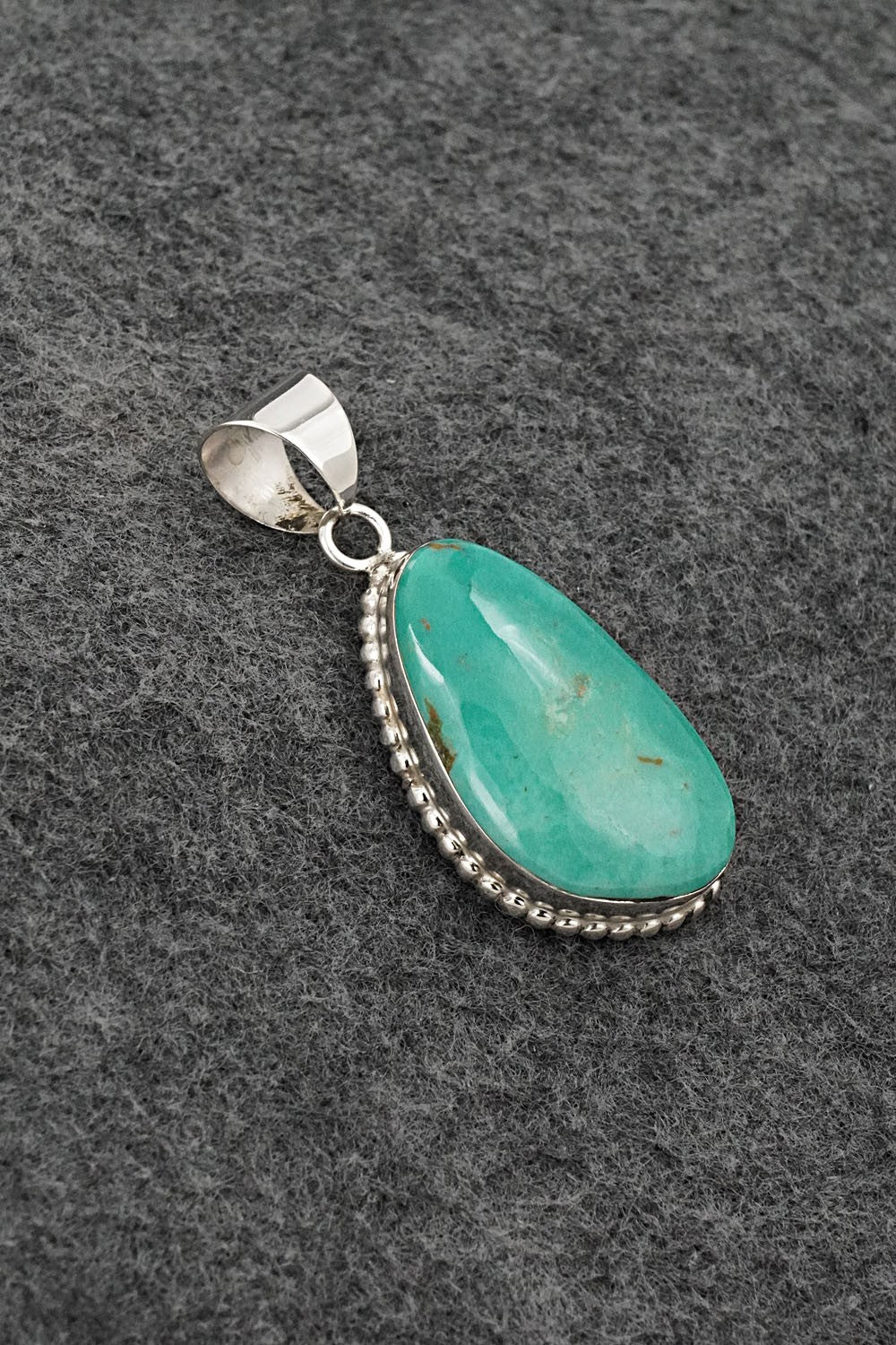 Turquoise & Sterling Silver Pendant - Larry Castillo