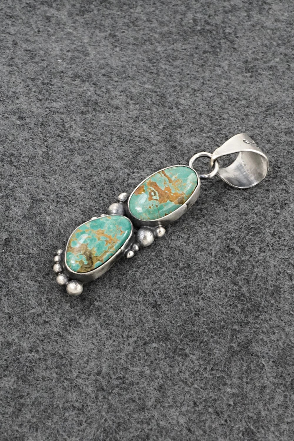 Turquoise & Sterling Silver Pendant - Antwone Brown