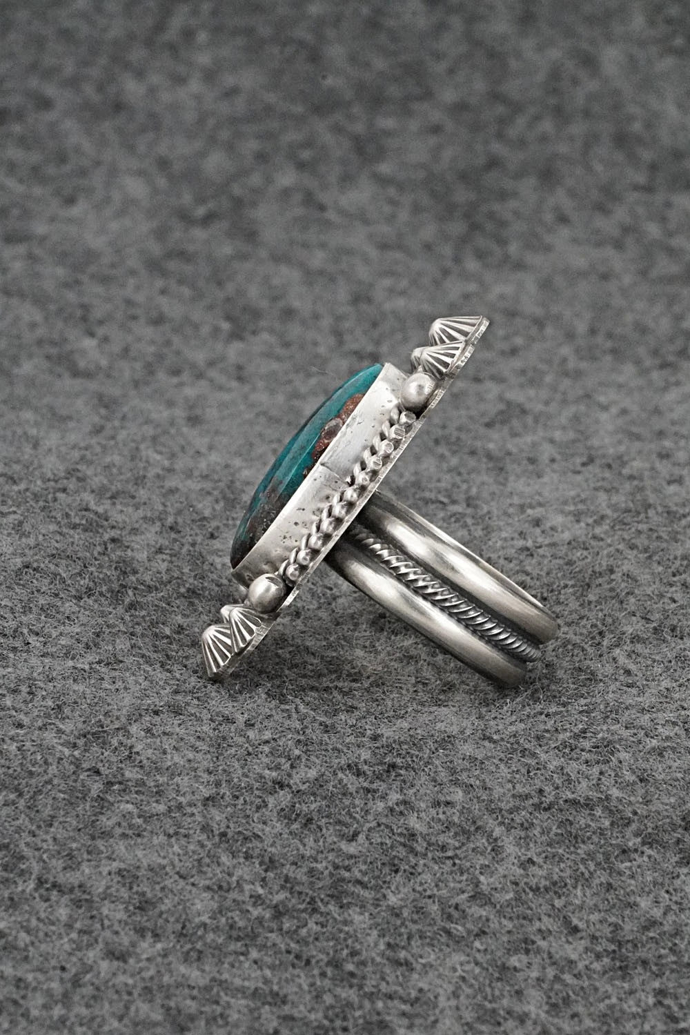 Turquoise & Sterling Silver Ring - Michael Calladitto - Size 7.5