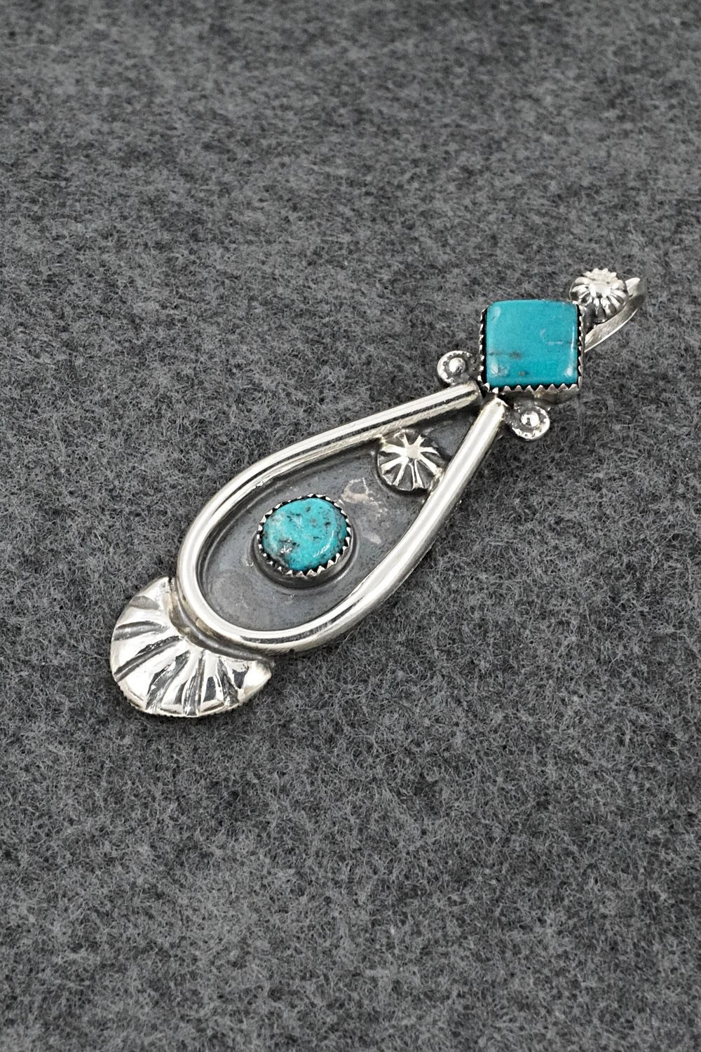 Turquoise & Sterling Silver Pendant - Delbert Arviso