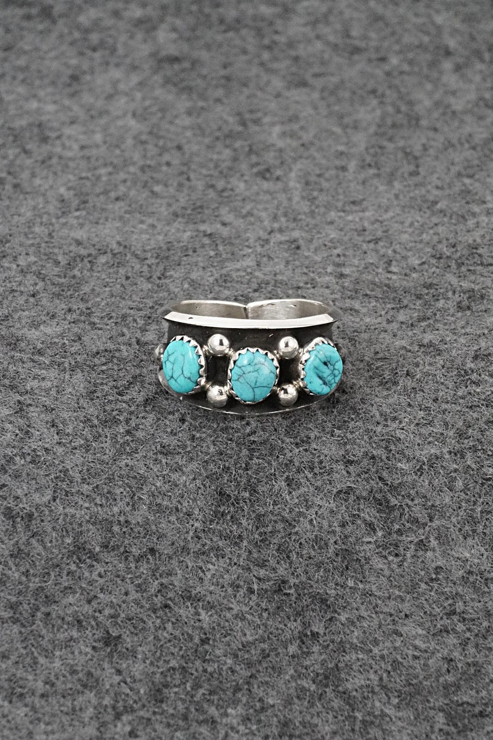 Turquoise & Sterling Silver Ring - Paul Largo - Size 9.5