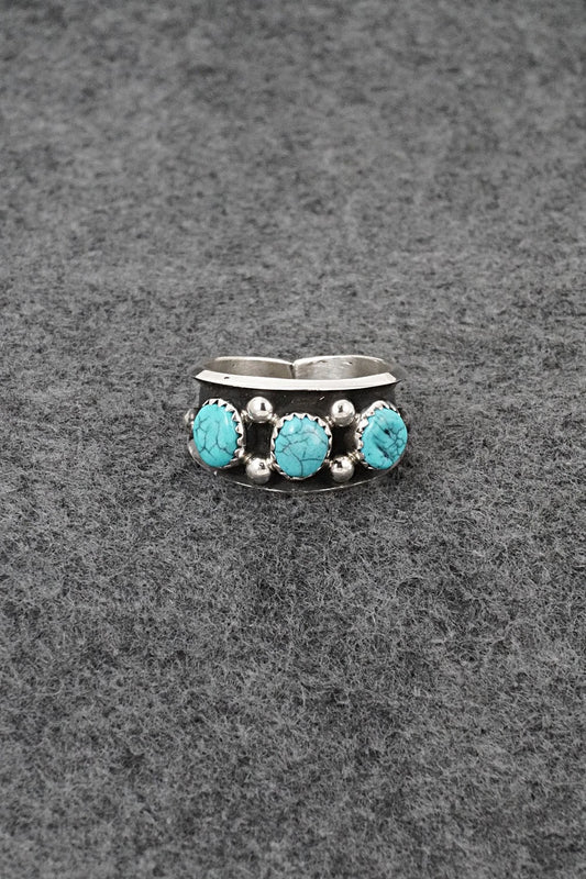 Turquoise & Sterling Silver Ring - Paul Largo - Size 9.5