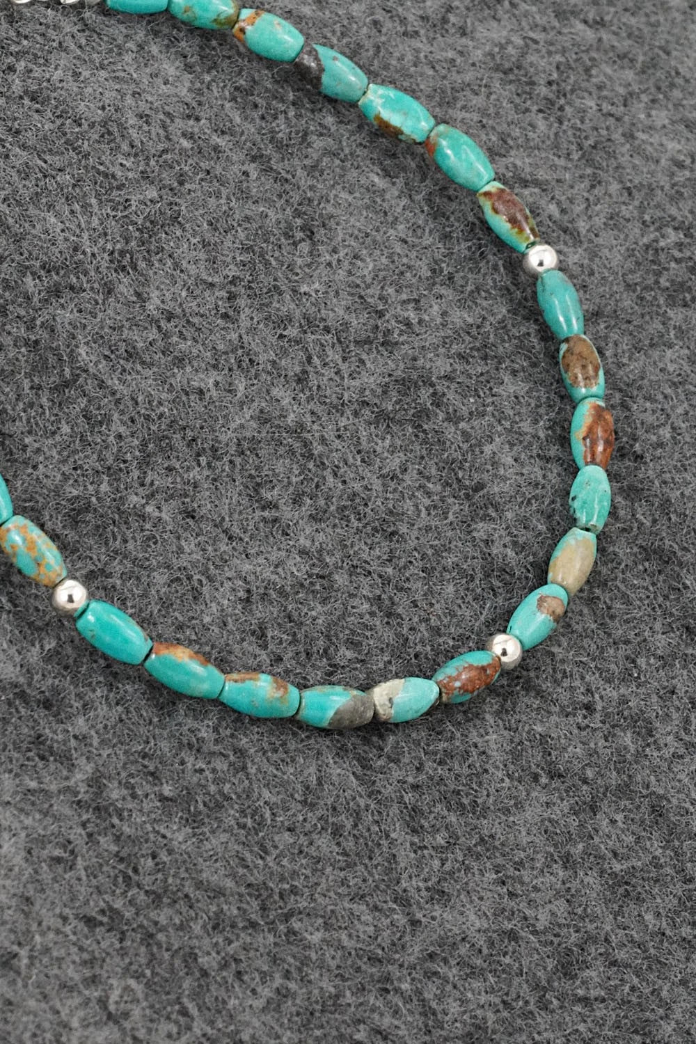 Turquoise & Sterling Silver Bracelet - Doreen Jake