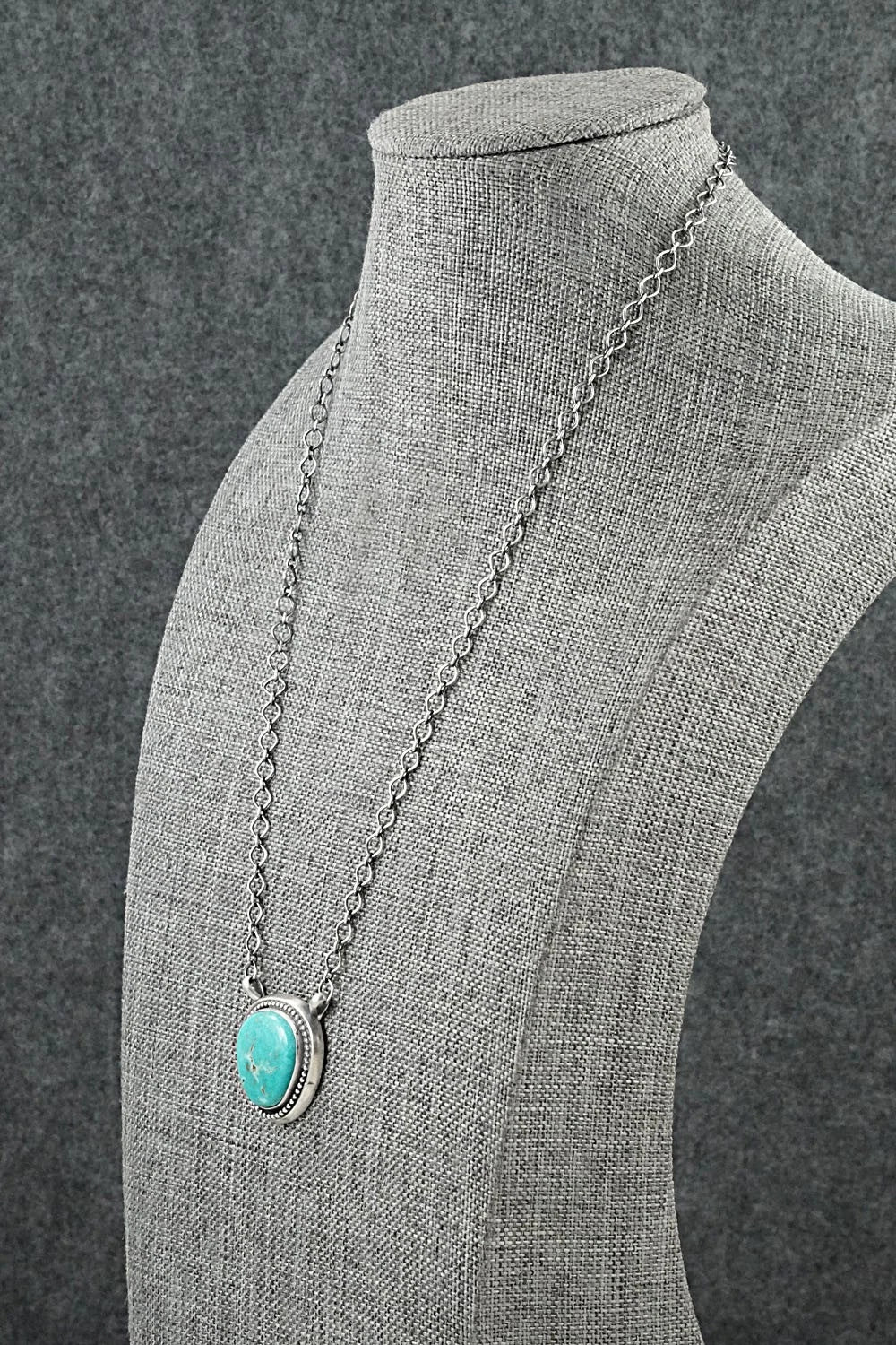 Turquoise & Sterling Silver Necklace - Darrin Livingston