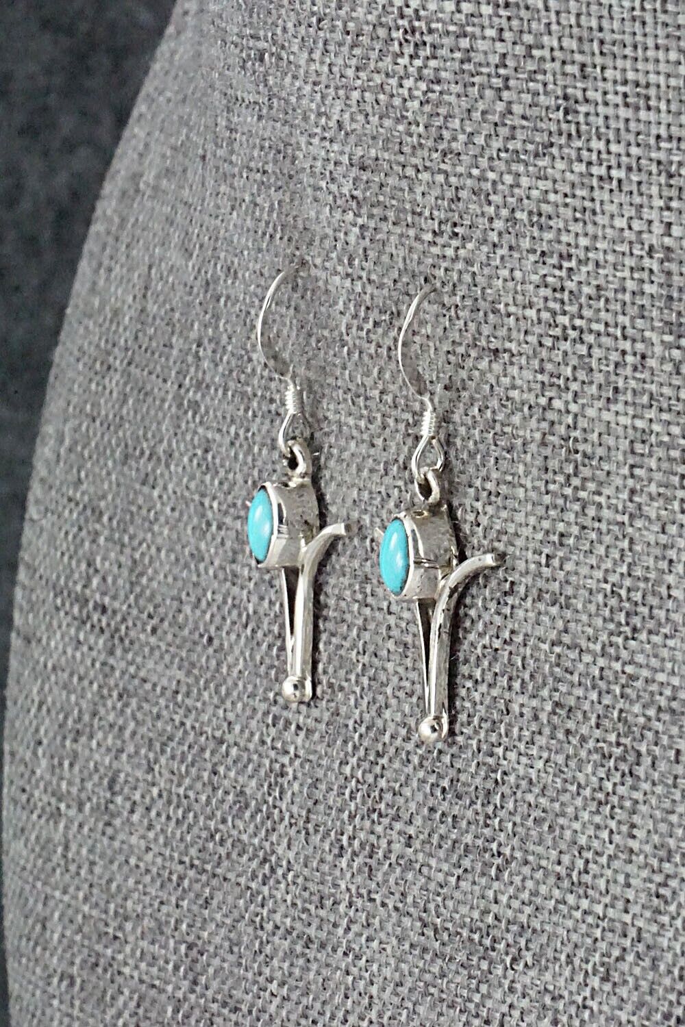 Turquoise & Sterling Silver Earrings - Verley Betone