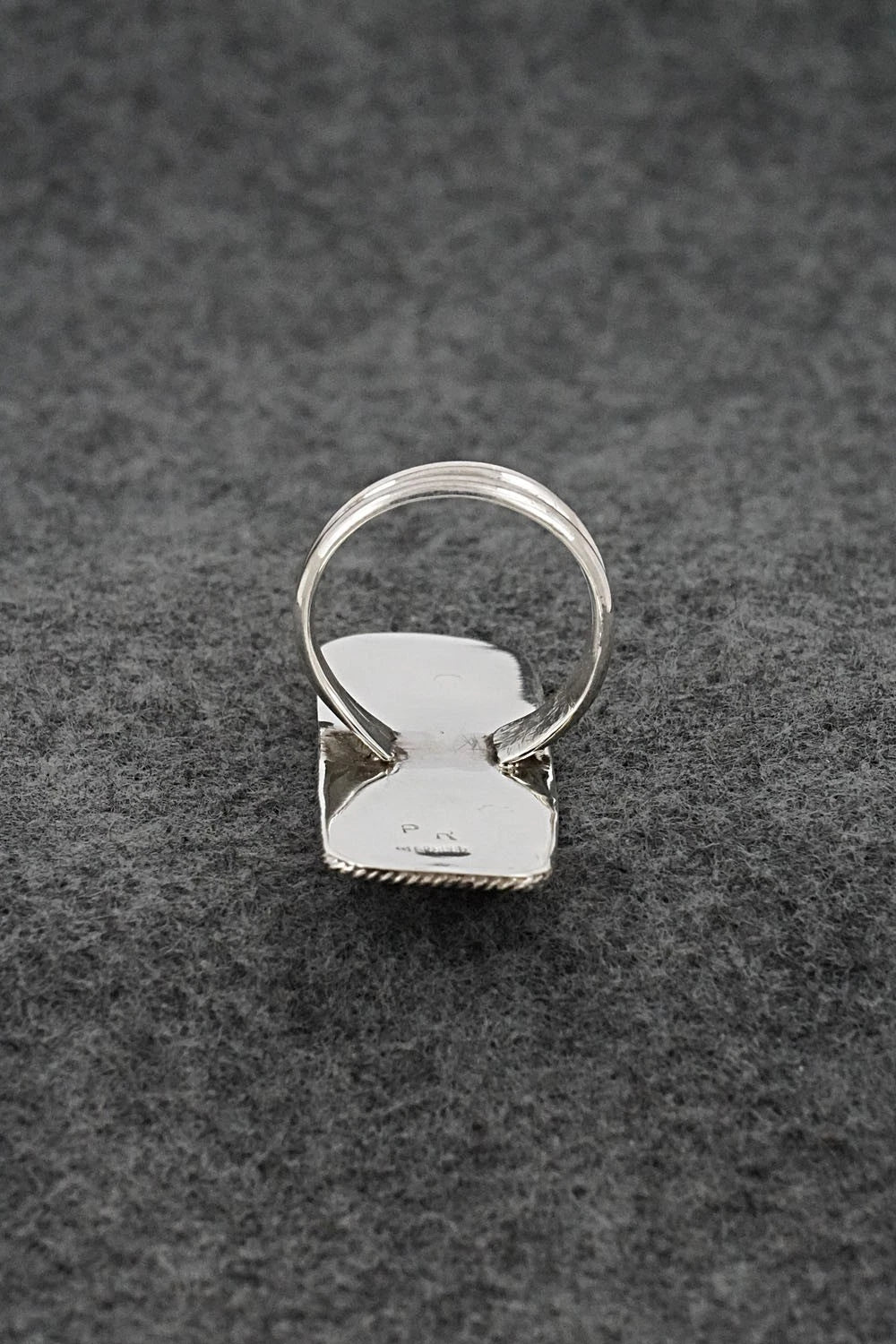 Coral & Sterling Silver Ring - Priscilla Reeder - Size 8