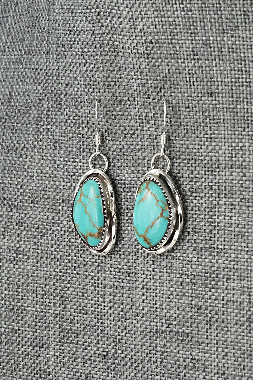 Turquoise & Sterling Silver Earrings - Ernest Hawthorne