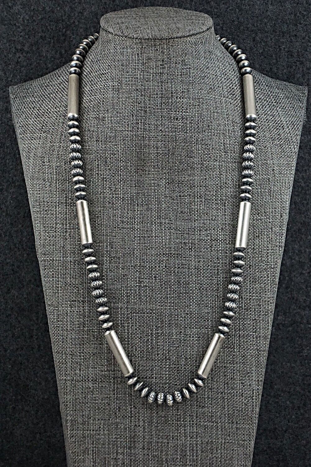 Sterling Silver Navajo Pearl Necklace 20" - Tonisha Haley