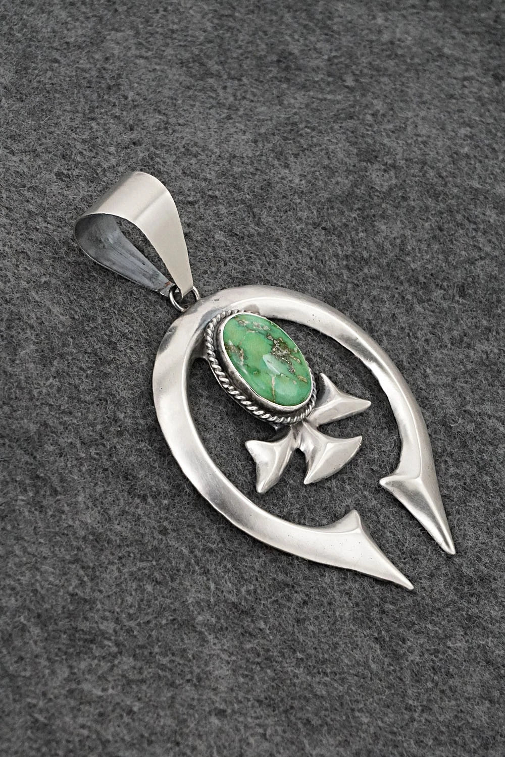 Turquoise & Sterling Silver Pendant - Eugene Gruber