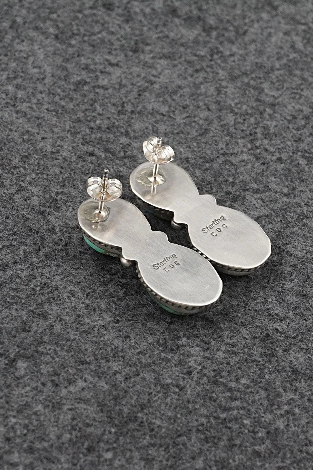 Turquoise & Sterling Silver Earrings - Eugene Gruber