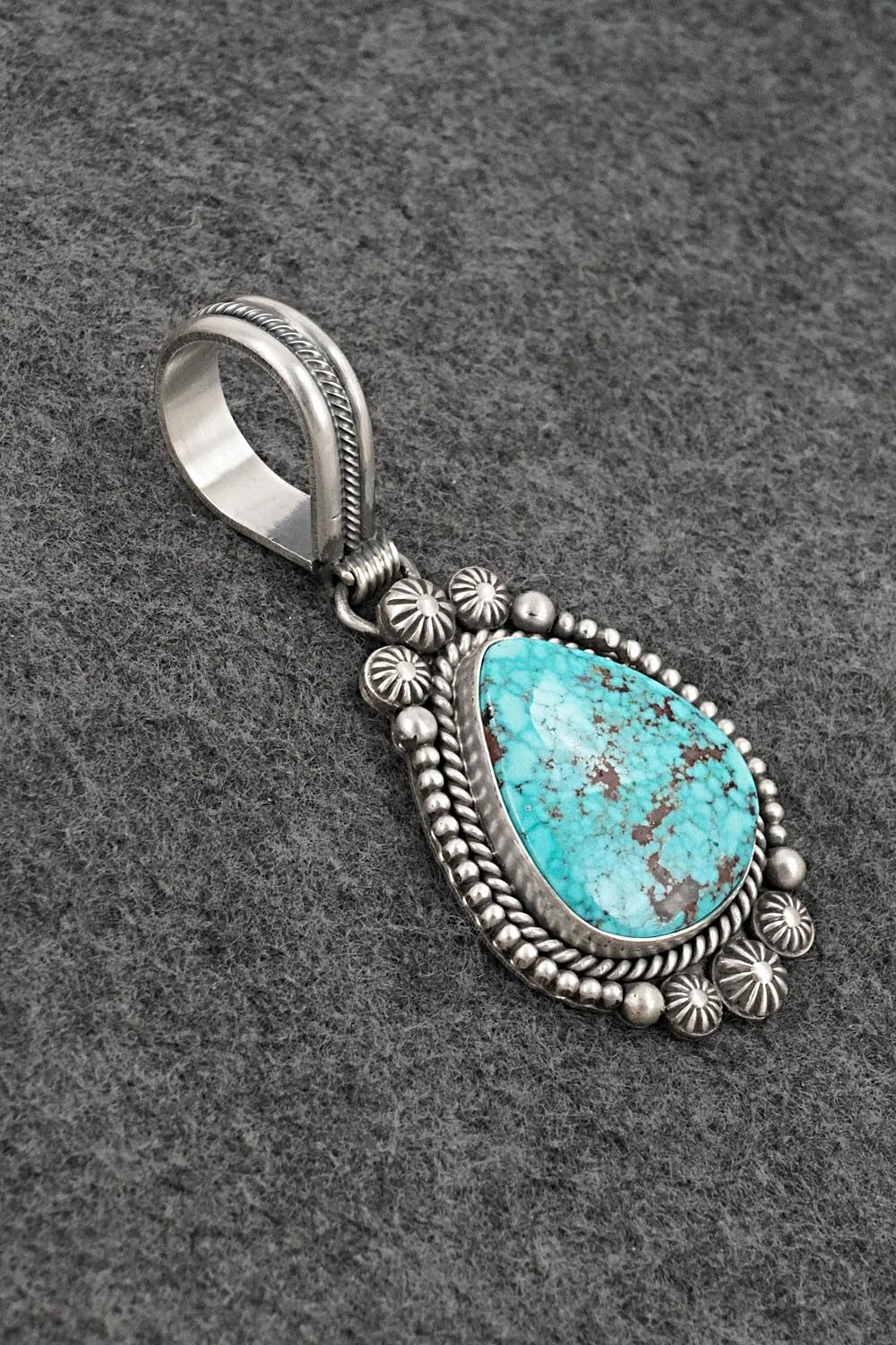 Turquoise & Sterling Silver Pendant - Michael Calladitto