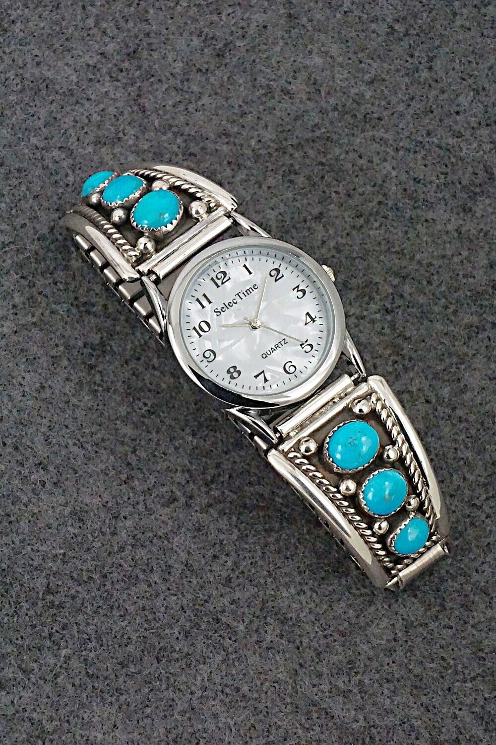 Turquoise & Sterling Silver Watch Bracelet - Paul Largo