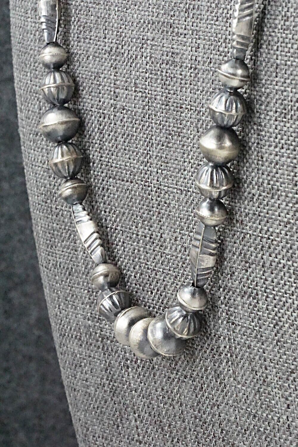 Sterling Silver Navajo Pearl Necklace 20" - Vintage