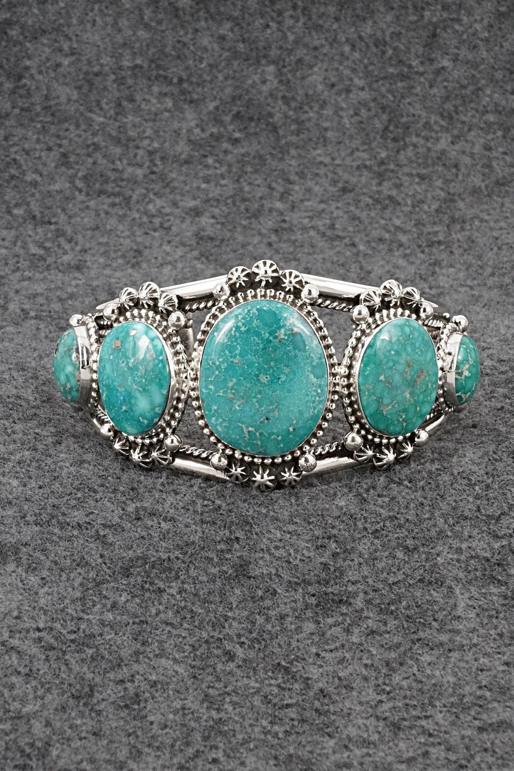 Turquoise & Sterling Silver Bracelet - Ella Linkin