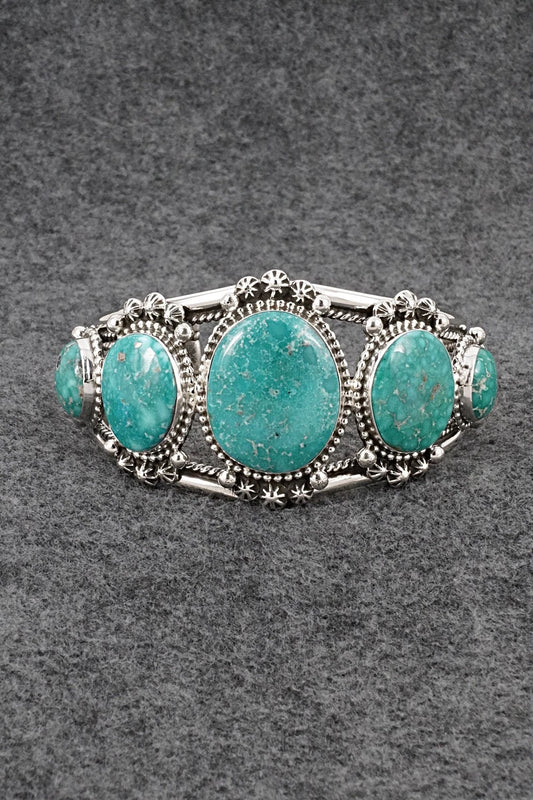 Turquoise & Sterling Silver Bracelet - Ella Linkin