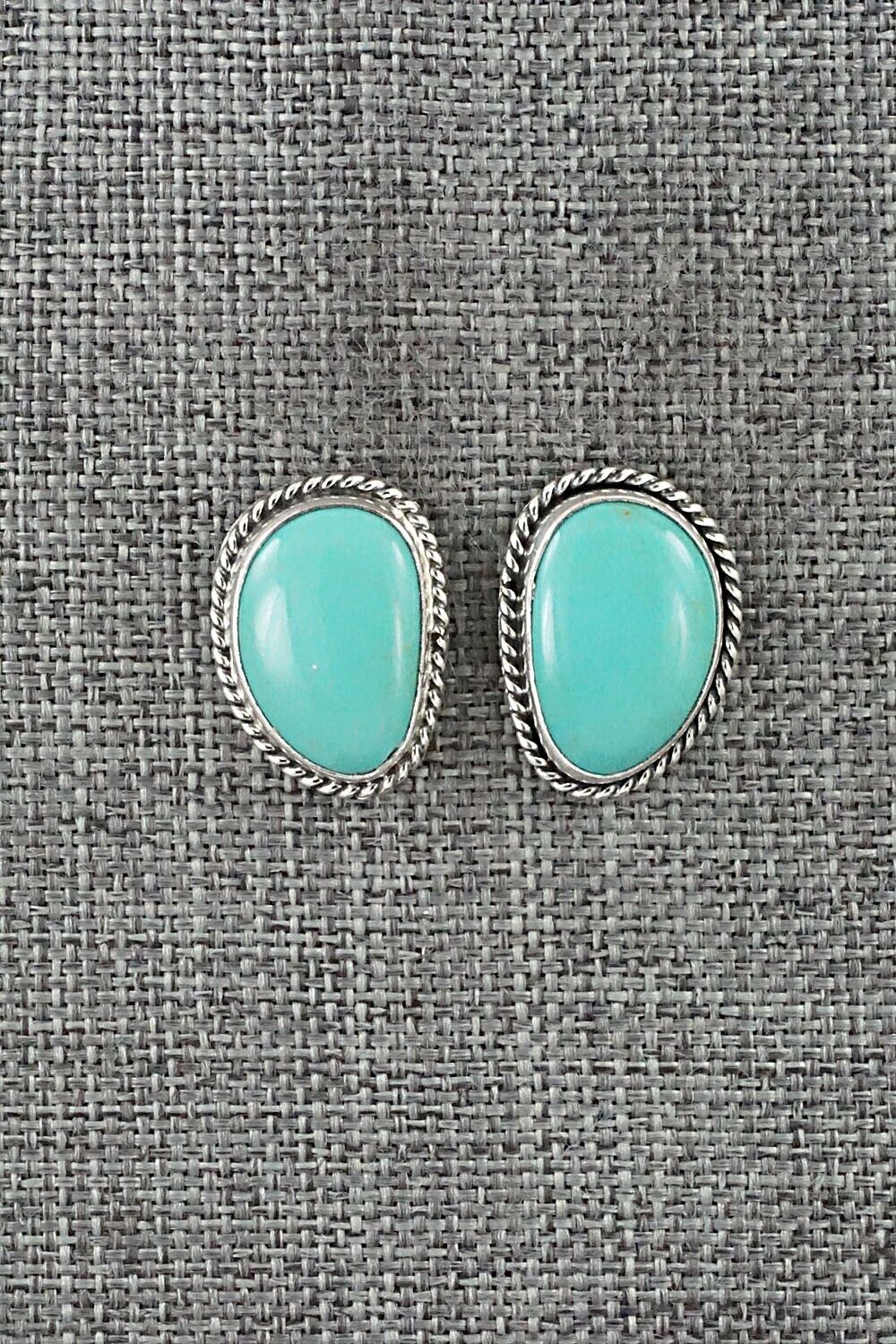 Turquoise & Sterling Silver Earrings - Marco Begaye