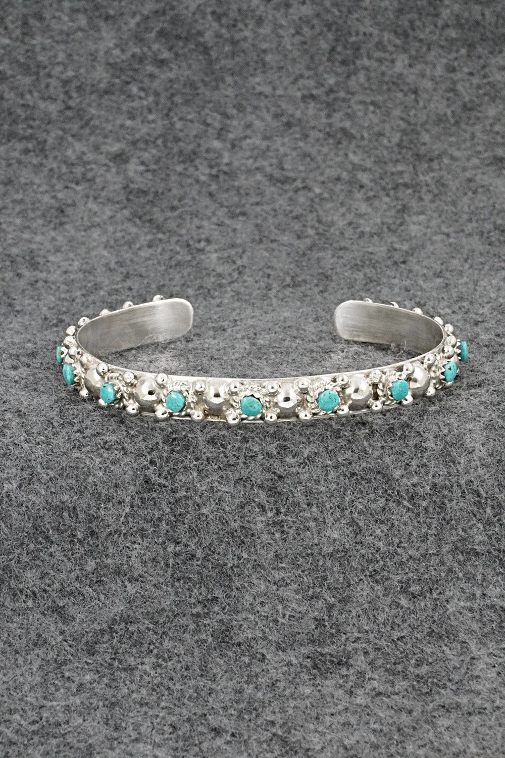 Turquoise & Sterling Silver Bracelet - Gilbert Weebothee