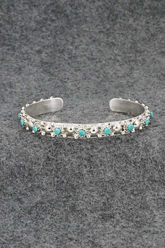 Turquoise & Sterling Silver Bracelet - Gilbert Weebothee