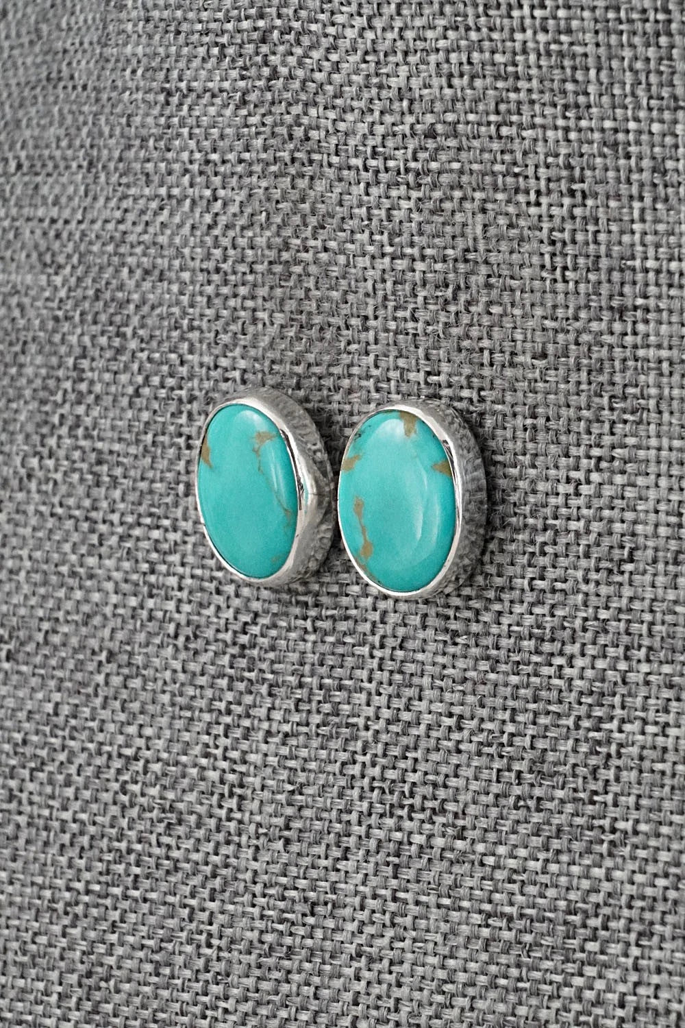 Turquoise & Sterling Silver Earrings - Rosemary Saunders