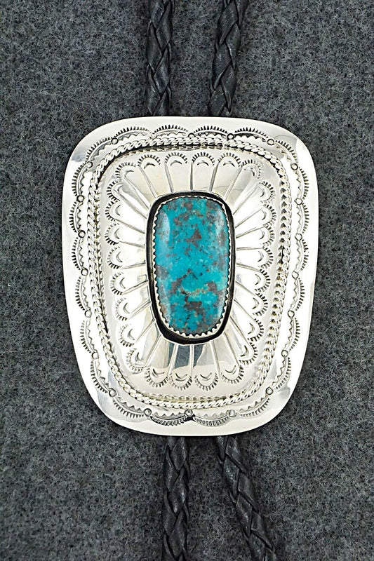 Turquoise & Sterling Silver Bolo Tie - Wilbert Muskett Sr.