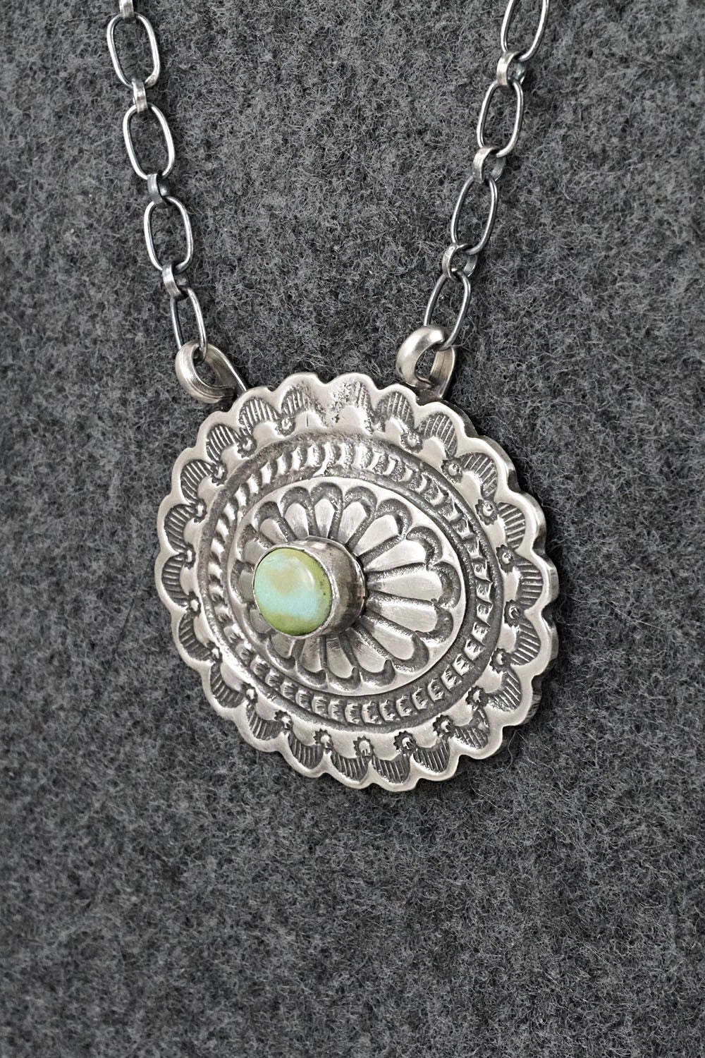 Turquoise & Sterling Silver Necklace - Adrienne Gordon