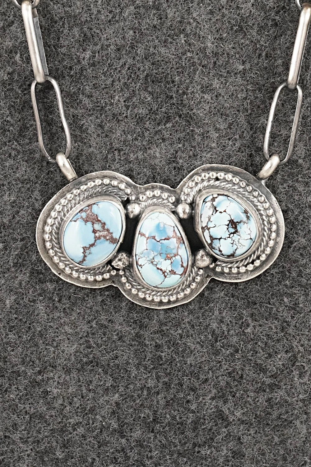 Turquoise & Sterling Silver Necklace - Darrin Livingston