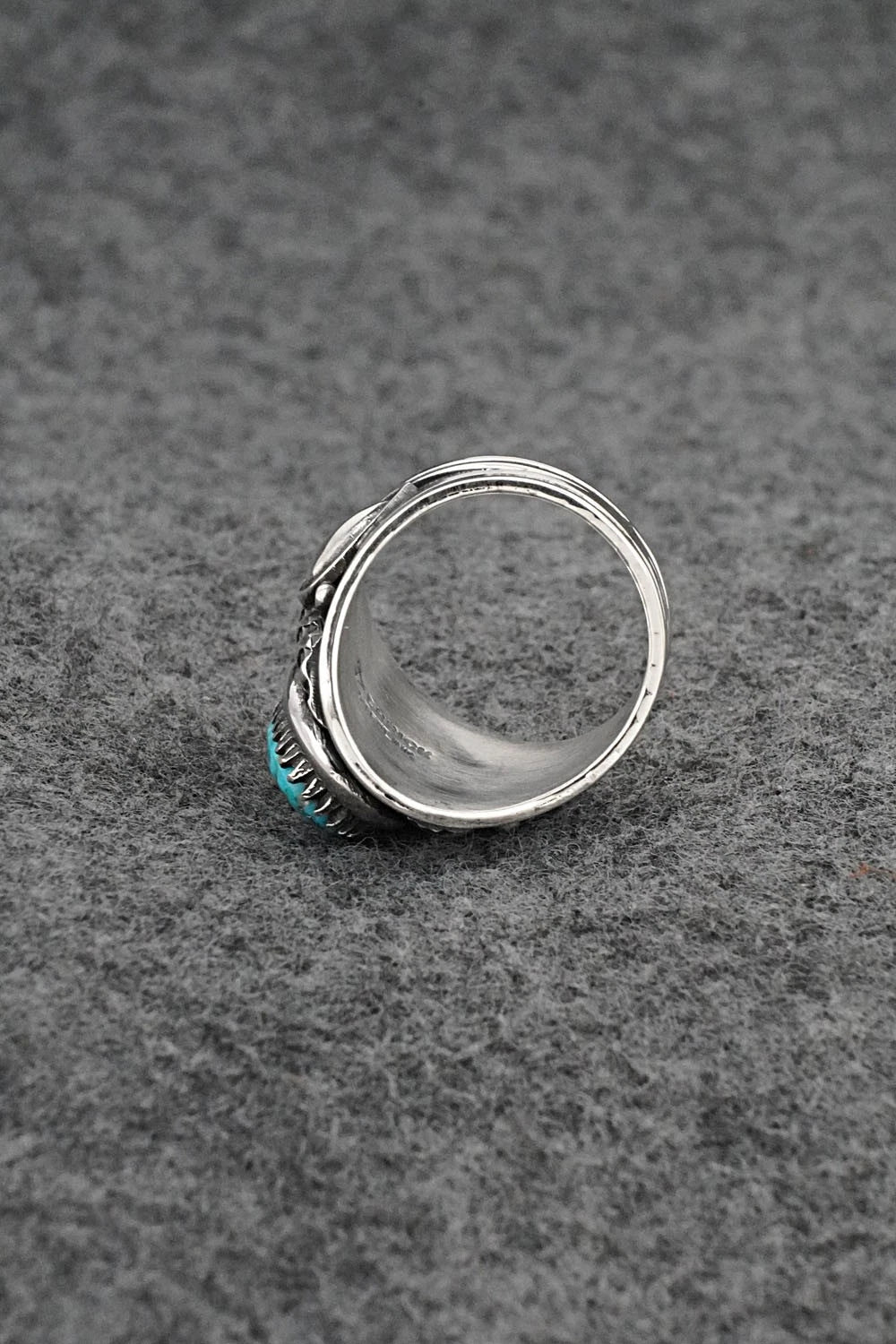 Turquoise & Sterling Silver Ring - Derrick Gordon - Size 7