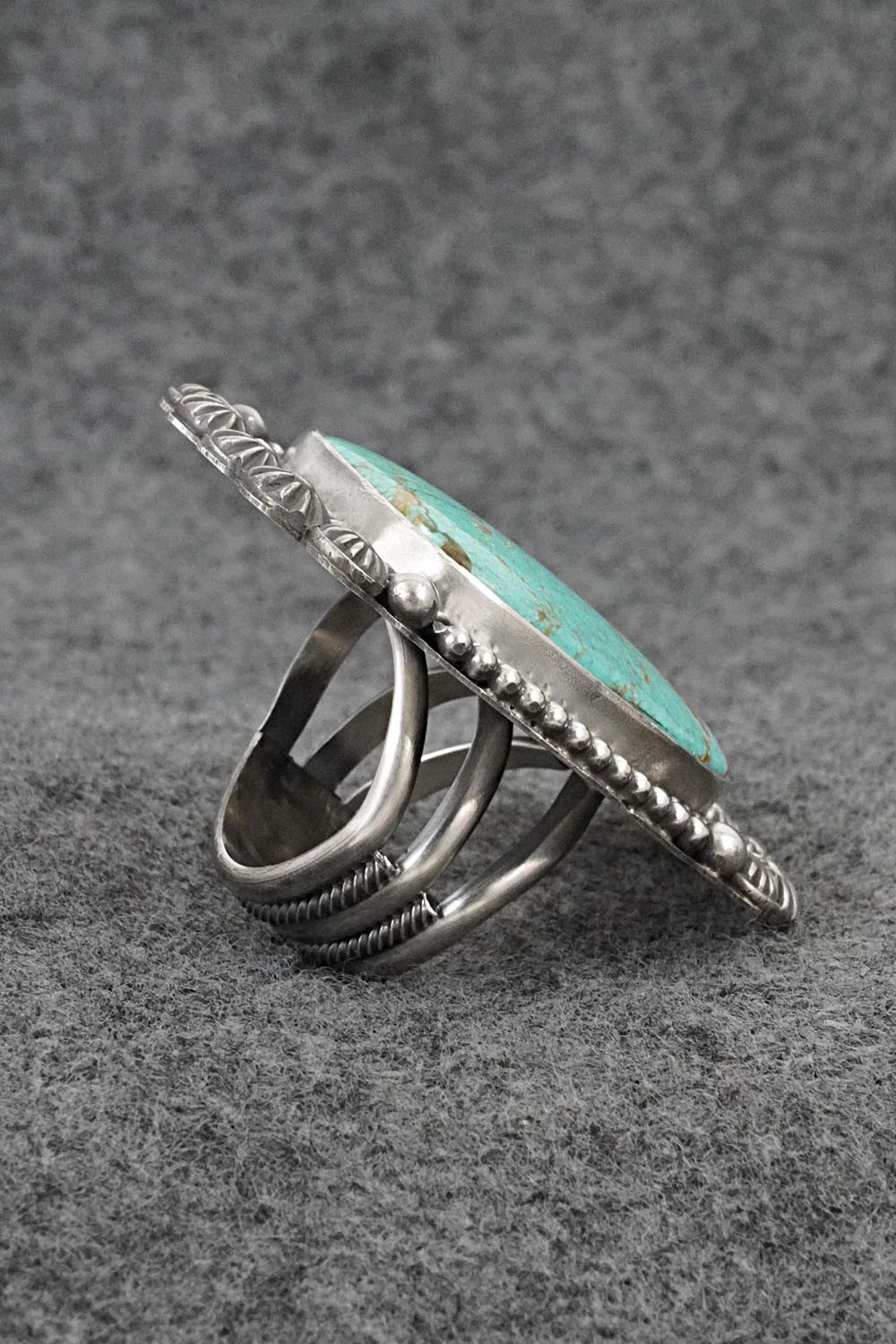 Turquoise & Sterling Silver Ring - Michael Calladitto - Size 7.5