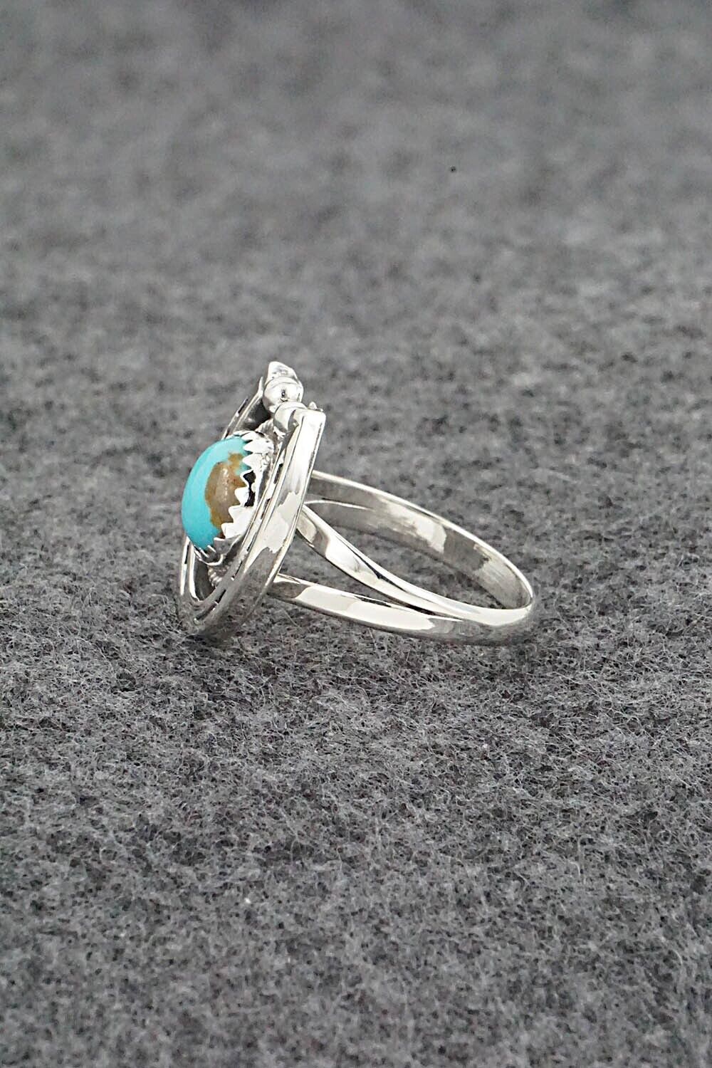 Turquoise & Sterling Silver Ring - Alice Rose Saunders - Size 7