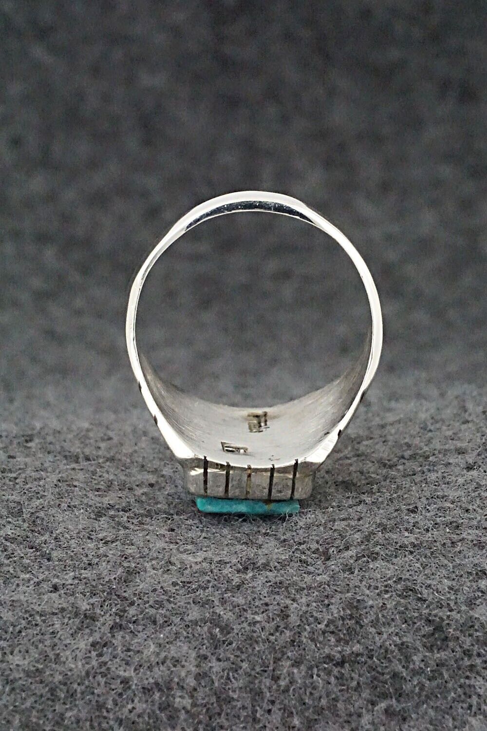 Turquoise & Sterling Silver Ring - Trevor Jack - Size 13