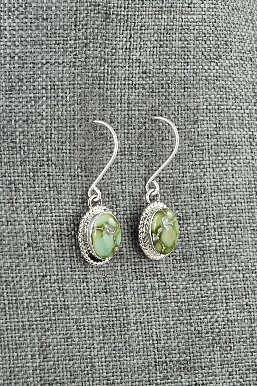 Turquoise & Sterling Silver Earrings - Eugene Gruber