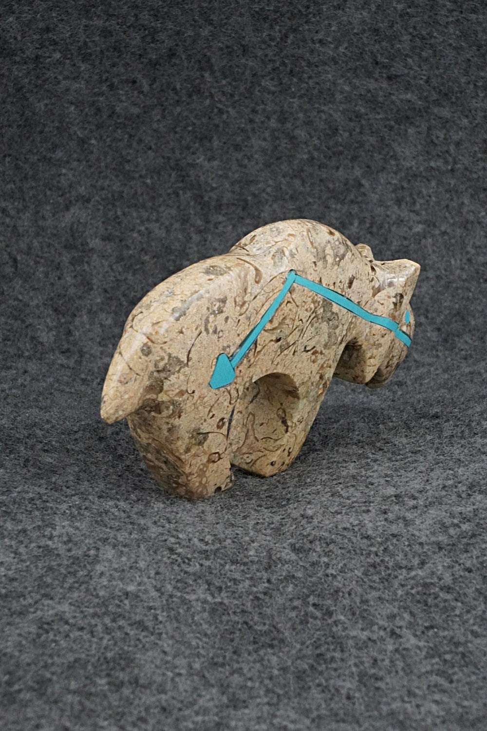 Bobcat Zuni Fetish Carving - Kenric Laiwakete