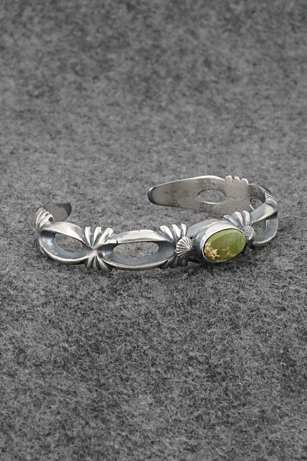 Turquoise & Sterling Silver Bracelet - Harrison Bitsue