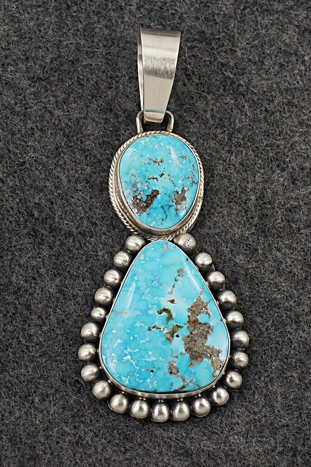 Turquoise & Sterling Silver Pendant - Bobby Johnson