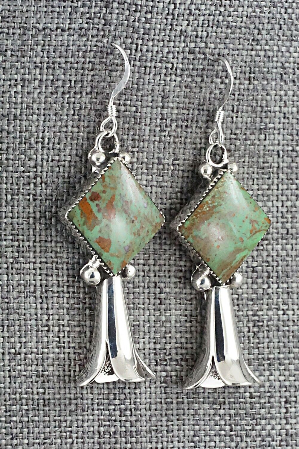 Gaspeite and Sterling Silver Earrings - Suzanna Johnson