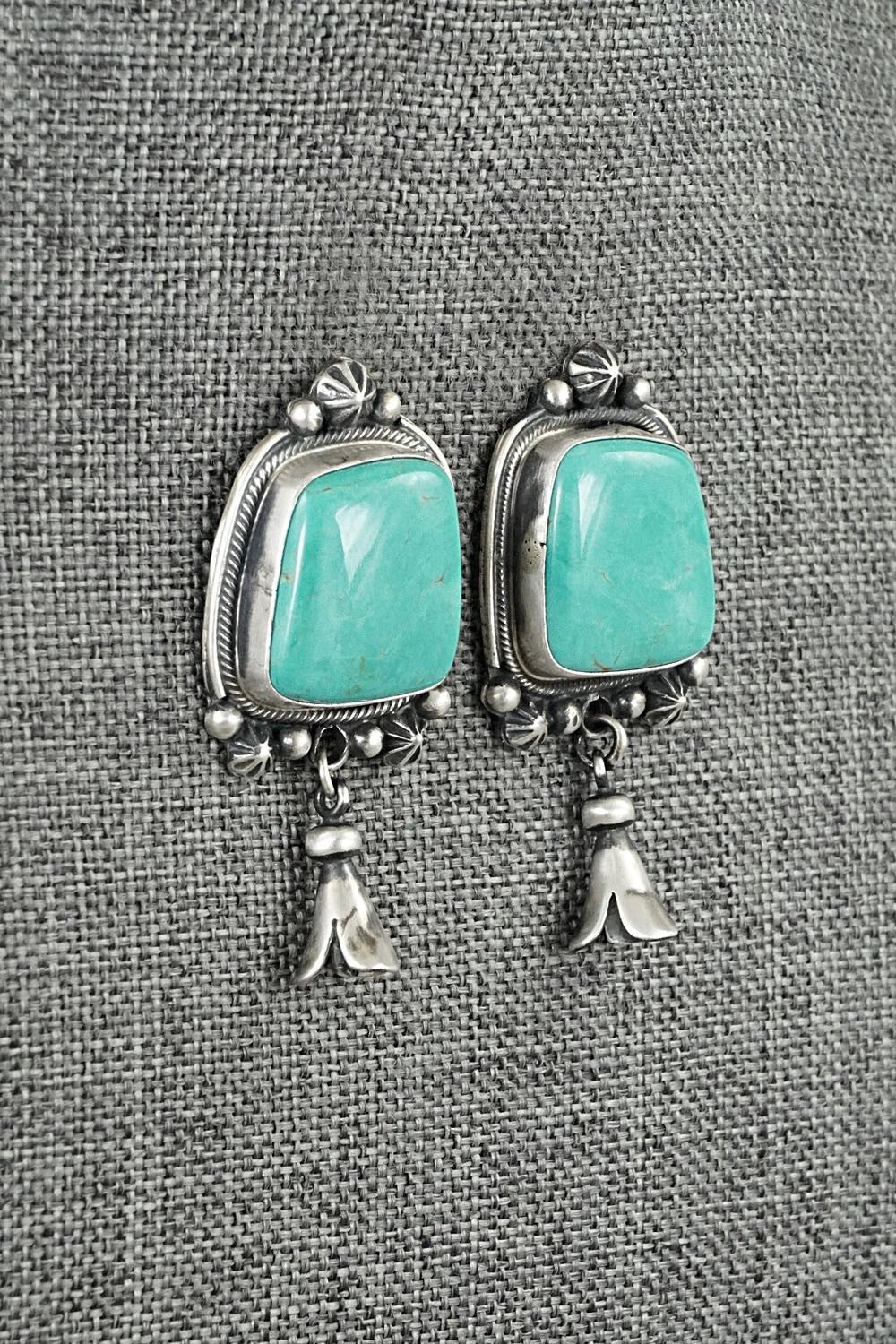 Turquoise & Sterling Silver Earrings - Bobby Johnson